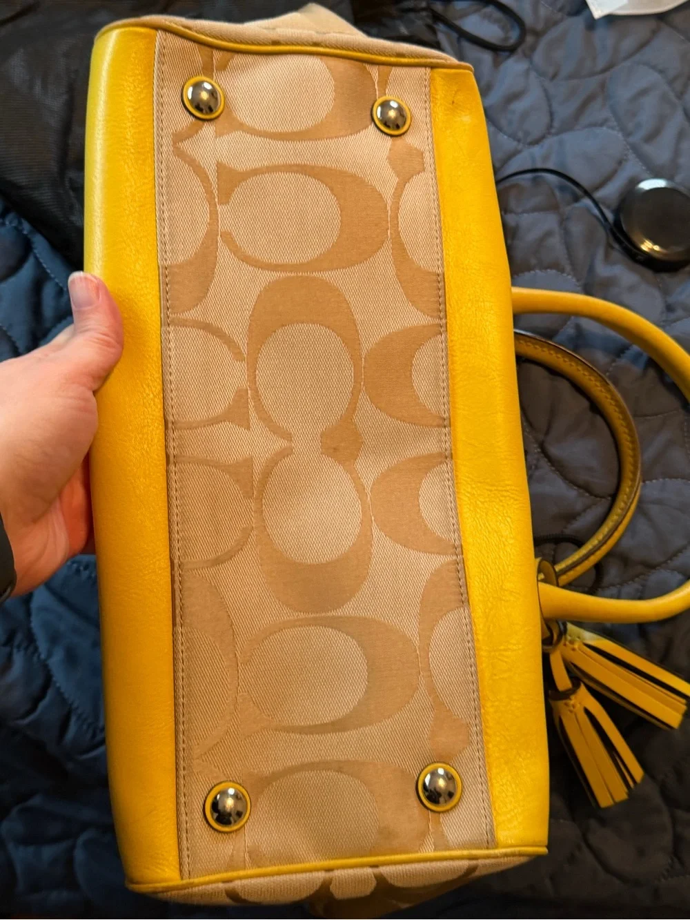 Coach satchel khaki